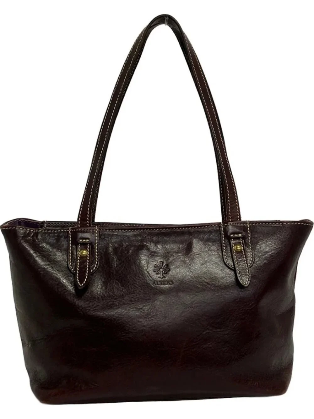ALBERO Dark Brown Leather Handbag